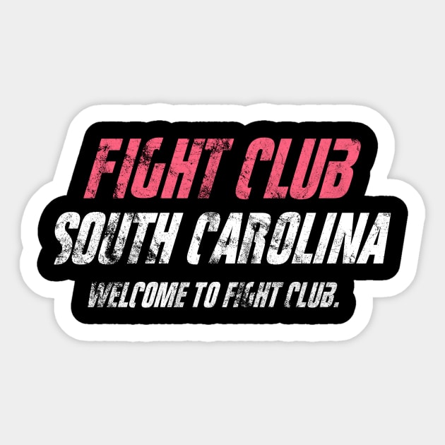 Fight Club South Carolina Sticker by Clathrus